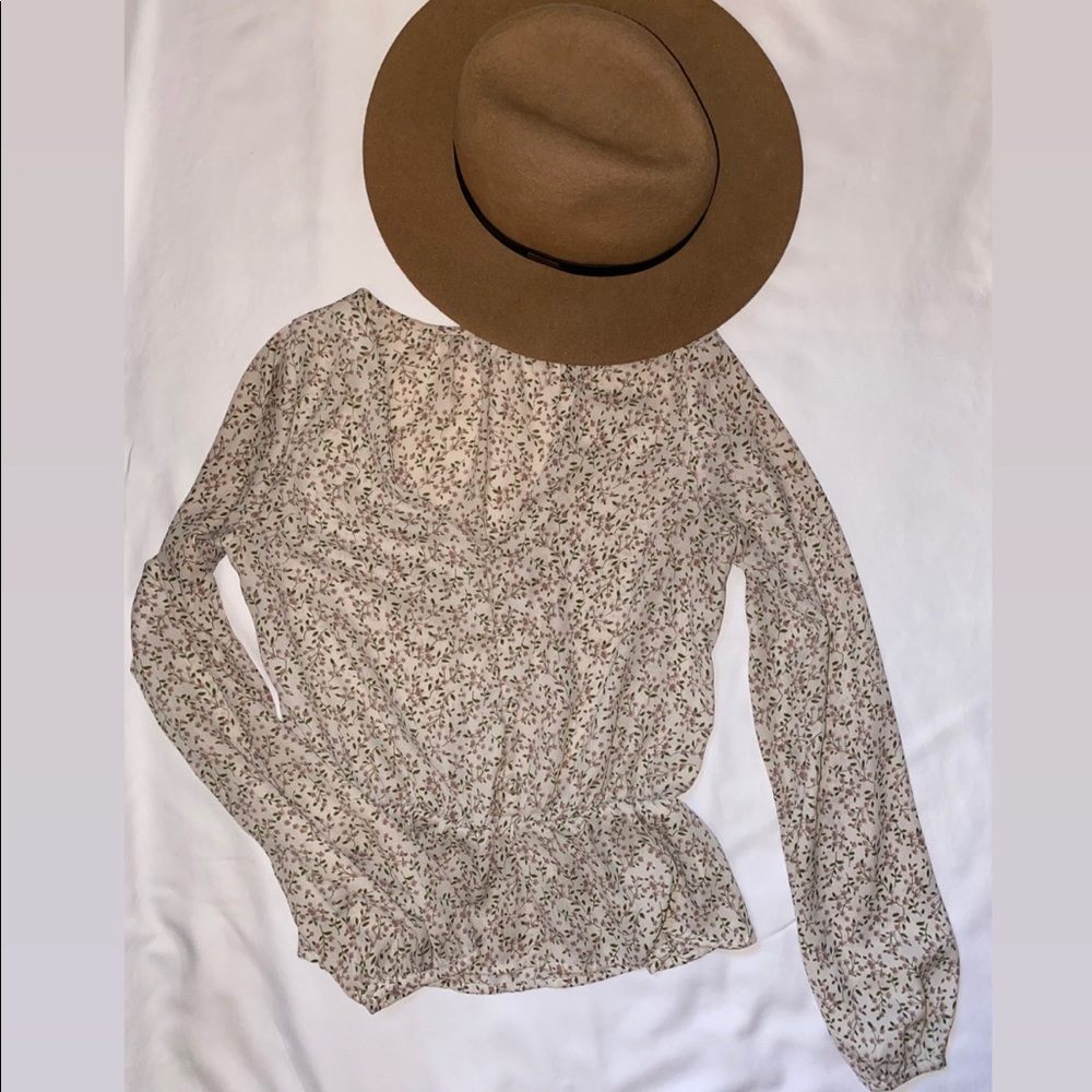 Floral button blouse